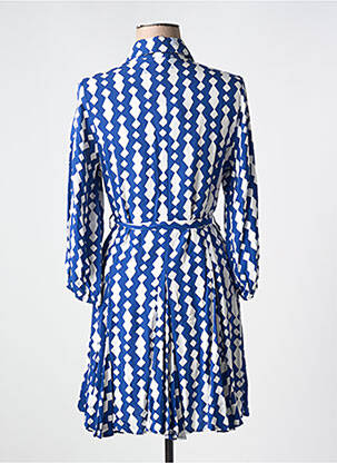 Robe courte manches longues manches longues bleu GOA femme