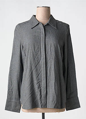 Chemisier coupe droite manches longues gris HANA SAN femme