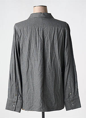 Chemisier coupe droite manches longues gris HANA SAN femme