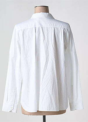 Chemisier coupe droite manches longues blanc HANA SAN femme