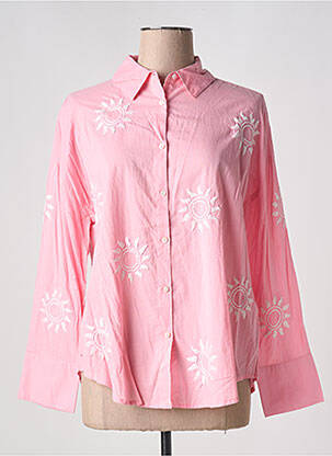 Chemisier imprimé fleurs manches longues rose ORLINN femme