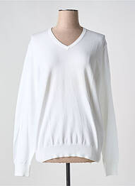 Pull col v manches longues blanc WE FASHION femme