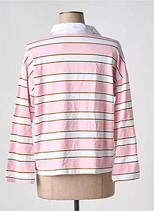 Polo coupe droite manches longues rose NINETTE femme