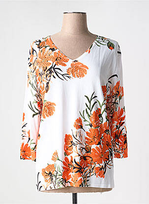 T-shirt manches longues manches longues blanc PAPAREIL femme