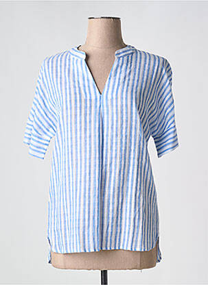T-shirt coupe droite manches courtes bleu MARINA V femme