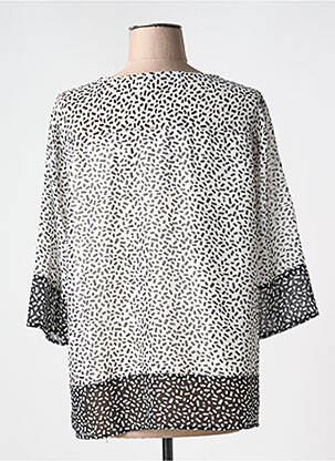 Blouse imprimé fantaisie manches 3/4 noir S.QUISE femme