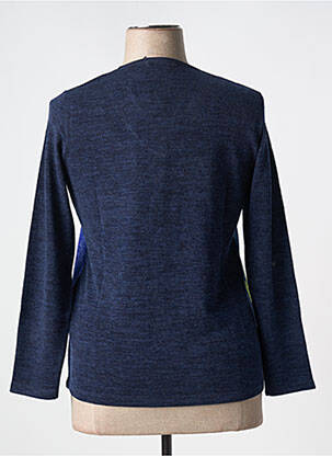 Pull coupe cintrée manches longues bleu BAGORAZ femme