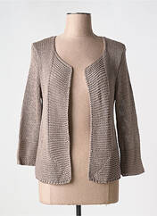 Gilet manches longues marron TEL'TELLE pour femme seconde vue