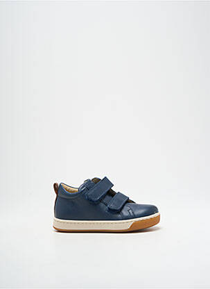 Baskets matière lisse bout rond bleu FALCOTTO garcon