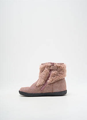 Bottines/boots nubuck bout rond rose FALCOTTO fille