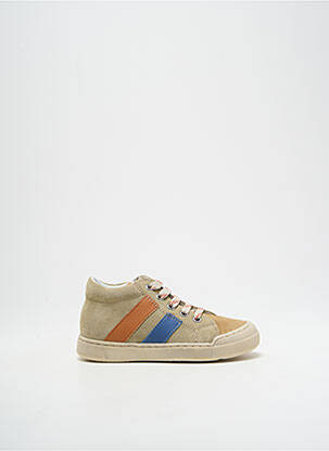 Baskets nubuck bout rond beige FALCOTTO garçon