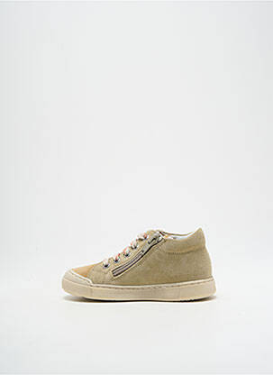 Baskets nubuck bout rond beige FALCOTTO garçon