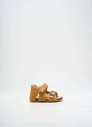 Sandales/nu pieds tissage satiné bout ouvert jaune FALCOTTO garçon