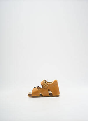 Sandales/nu pieds tissage satiné bout ouvert jaune FALCOTTO garçon