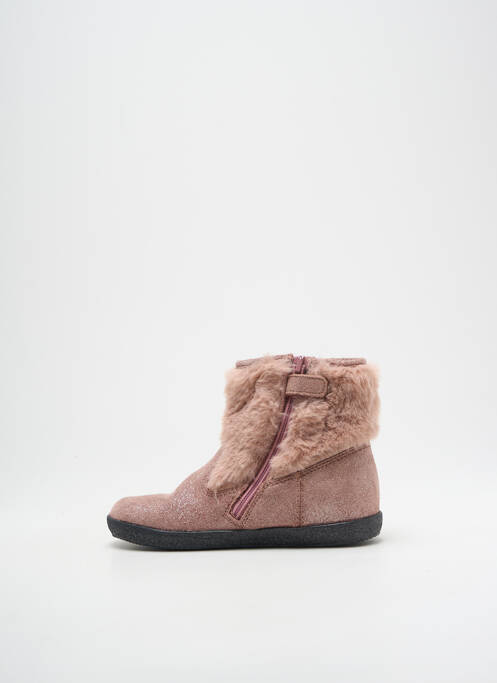 Bottines/boots tissage satiné bout rond rose FALCOTTO fille
