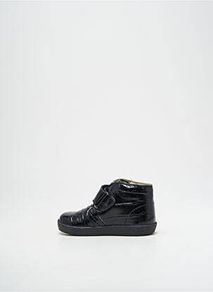Bottines/boots matière lisse bout rond noir FALCOTTO fille