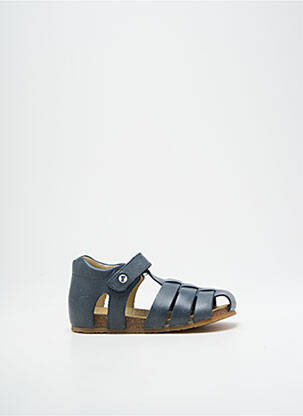 Sandales/nu pieds tissage satiné bout rond bleu FALCOTTO garcon