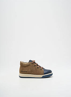 Bottillons nubuck bout rond bleu FALCOTTO garçon