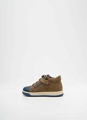 Bottillons nubuck bout rond bleu FALCOTTO garçon