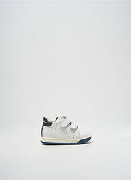 Baskets fermeture scratch bout rond blanc FALCOTTO garcon