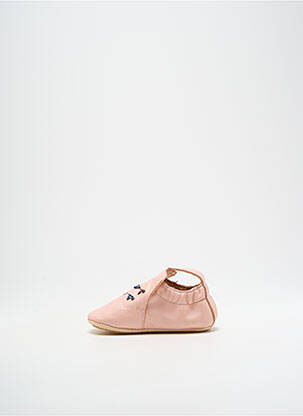 Chaussons/pantoufles tissage satiné bout rond rose EASY PEASY fille