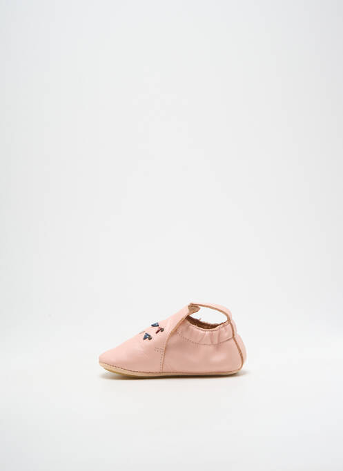 Chaussons/pantoufles tissage satiné bout rond rose EASY PEASY fille