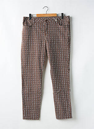 Pantalon slim taille normale taille normale marron FIORELLA RUBINO femme