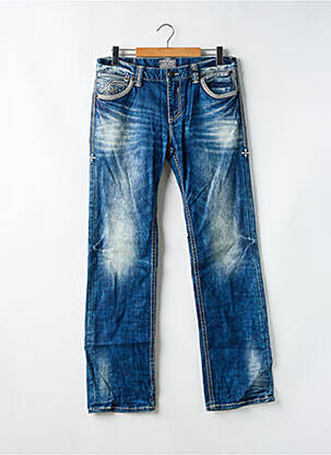 Jeans coupe droite stretch taille normale bleu AFFLICTION homme