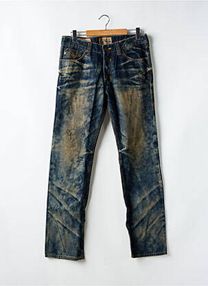 Jeans coupe droite fermeture zippée sous rabat boutonné taille normale bleu AFFLICTION homme