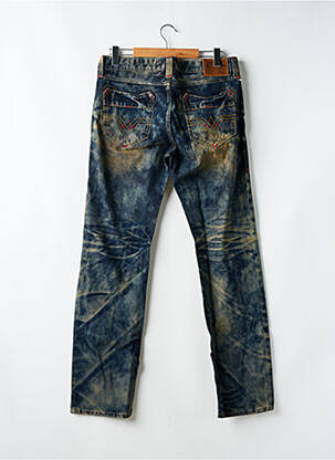 Jeans coupe droite fermeture zippée sous rabat boutonné taille normale bleu AFFLICTION homme
