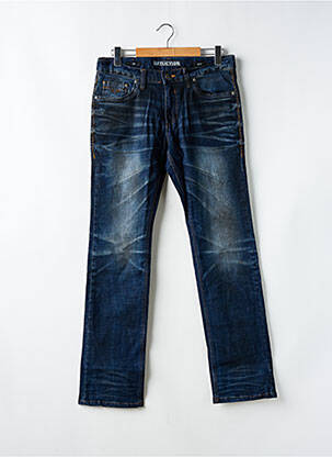 Jeans coupe droite fermeture zippée sous rabat boutonné taille normale bleu AFFLICTION homme