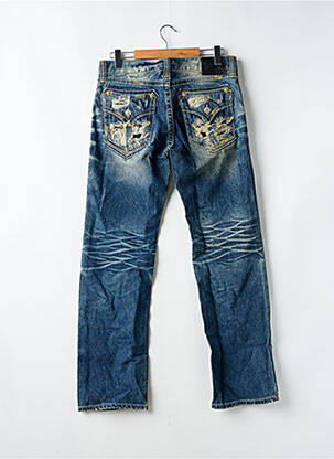 Jeans coupe droite effet usé délavé taille normale bleu AFFLICTION homme