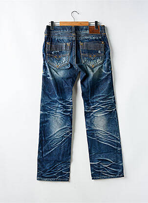 Jeans coupe droite effet usé taille normale bleu AFFLICTION homme