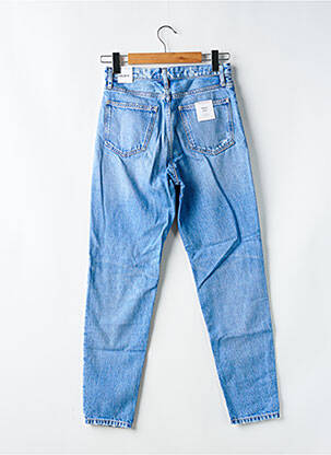 Jean coupe mom effet usé délavé taille normale bleu CALVIN KLEIN femme