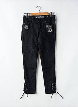 Pantalon slim taille basse taille basse noir AFFLICTION femme