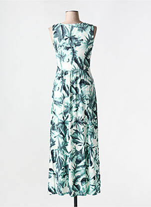 Robe longue imprimé fantaisie sans manche vert MARC AUREL femme