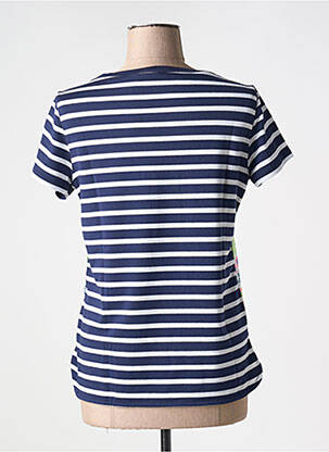 T-shirt coupe cintrée manches courtes bleu VILAGALLO femme