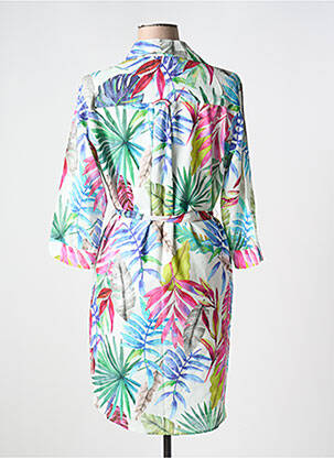 Robe courte manches 3/4 manches 3/4 bleu VILAGALLO femme