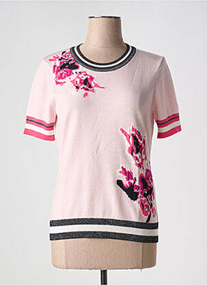 Pull coupe cintrée manches courtes rose SPORTALM femme