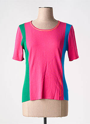 Pull coupe cintrée manches courtes rose SPORTALM femme