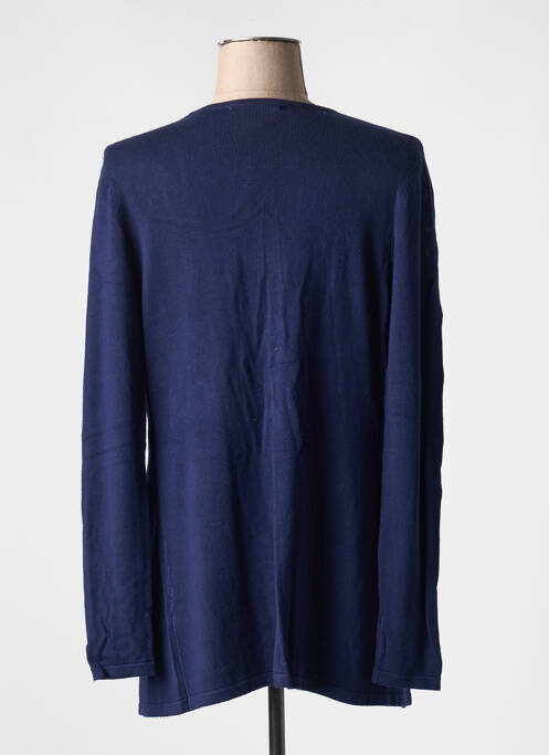 Gilet manches longues coupe cintrée bleu PASSIONI femme