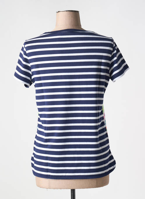 T-shirt coupe cintrée manches courtes bleu VILAGALLO femme