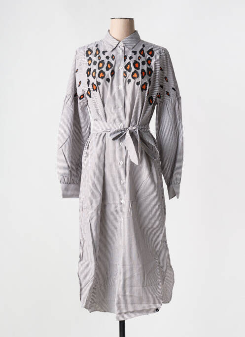 Robe mi-longue gris BEAUMONT pour femme