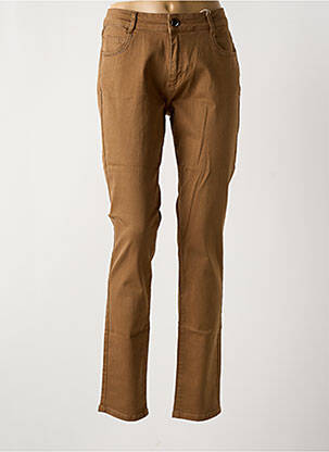 Jeans skinny taille haute taille haute marron PARA MI femme