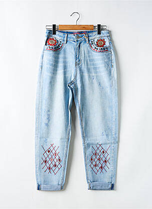 Pantalon 7/8 bleu DESIGUAL pour femme