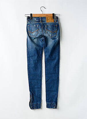 Jeans coupe slim effet usé délavé taille normale bleu HEICH femme