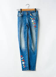 Jeans coupe slim stretch taille normale bleu DESIGUAL femme