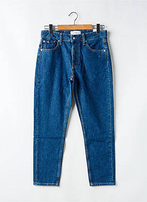 Jeans coupe droite fermeture zippée sous rabat boutonné taille normale bleu CALVIN KLEIN homme