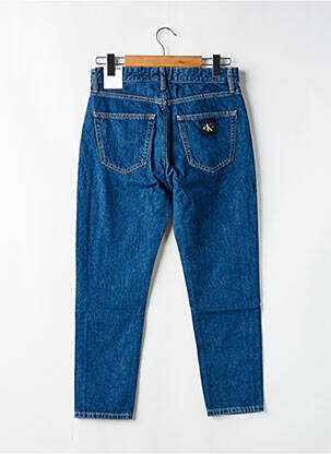 Jeans coupe droite fermeture zippée sous rabat boutonné taille normale bleu CALVIN KLEIN homme