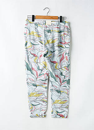 Pantalon 7/8 fermeture zippée sous rabat boutonné vert SALSA femme
